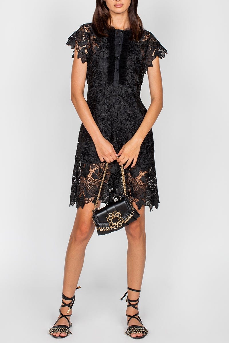 short dresses elie saab Elie Saab elephant-buckle Short Dress | Neutrals