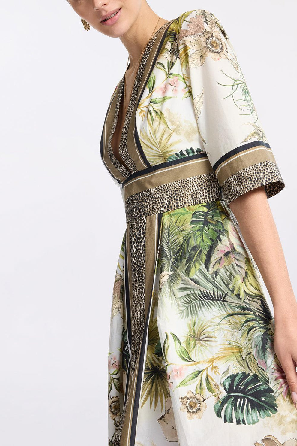 Printed Cotton Midi Dress | ELIE SAAB  Marissa Collections