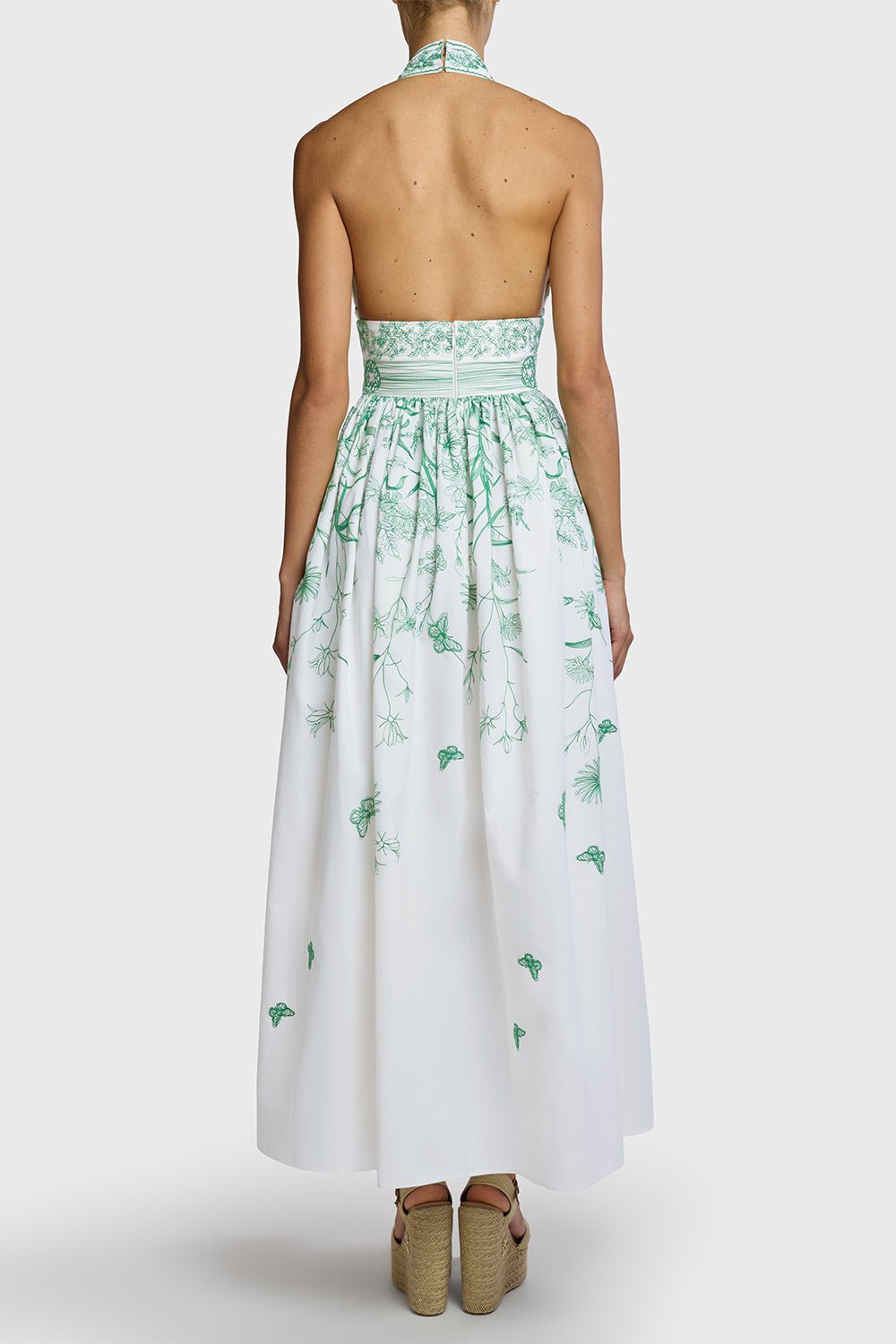 ELIE SAAB-Embroidered Midi Dress-