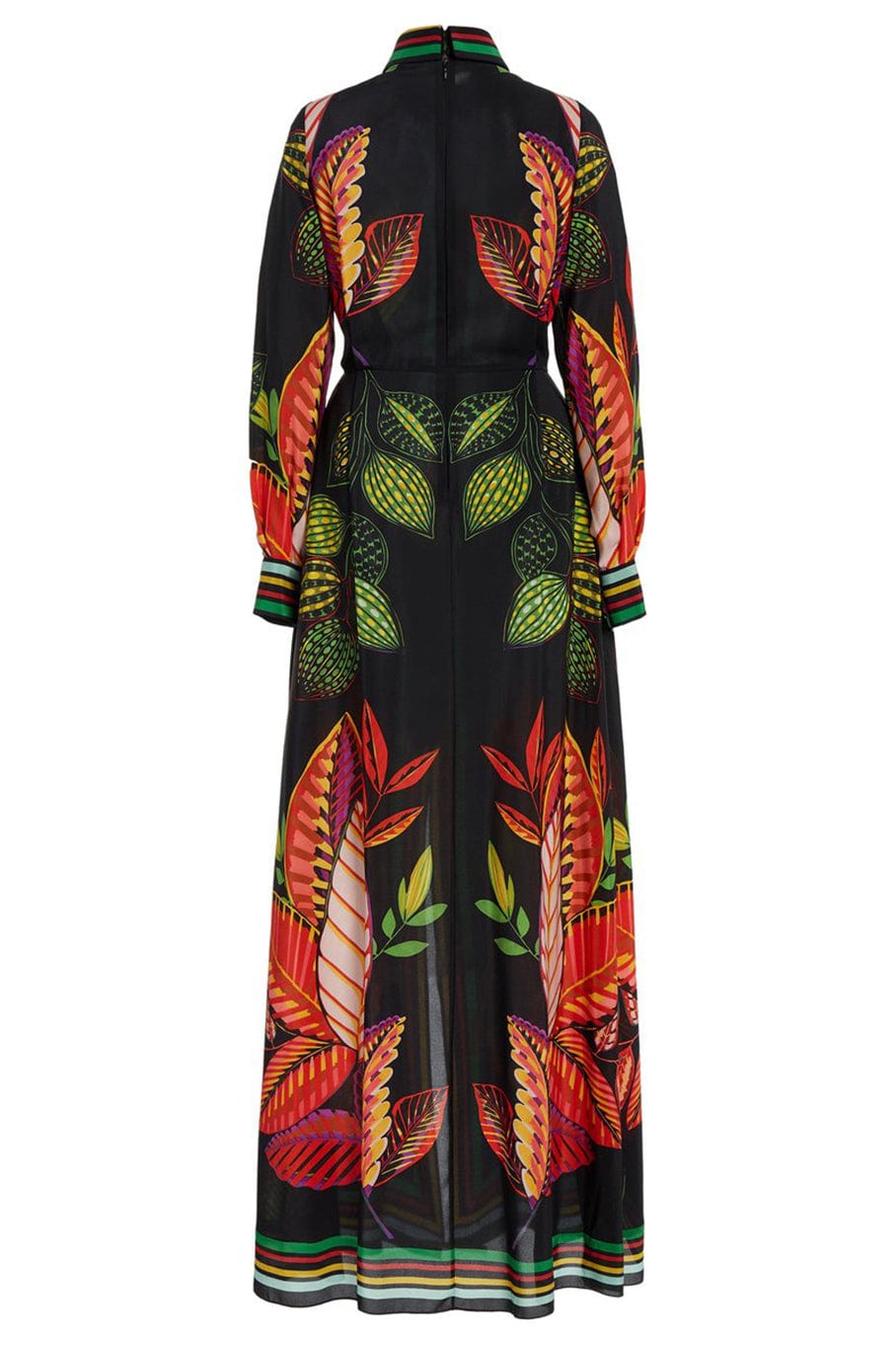 ELIE SAAB-Printed Georgette Maxi Dress-