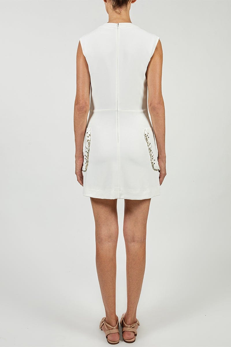 ELIE SAAB-Embellished Cady Short Dress-