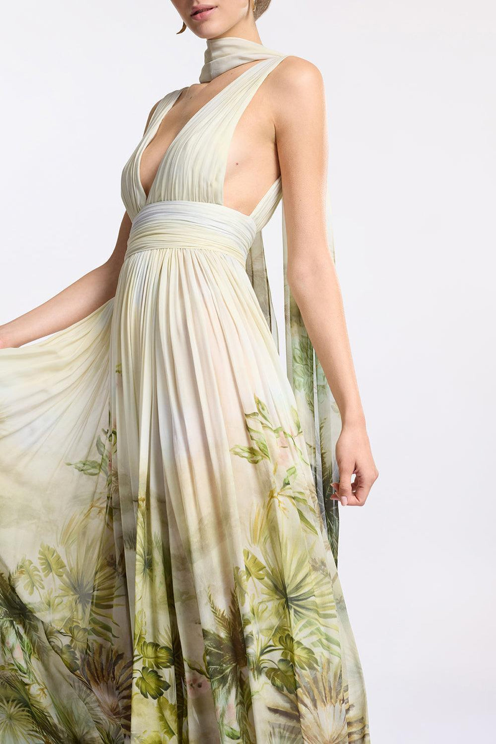 Printed Georgette Long Dress