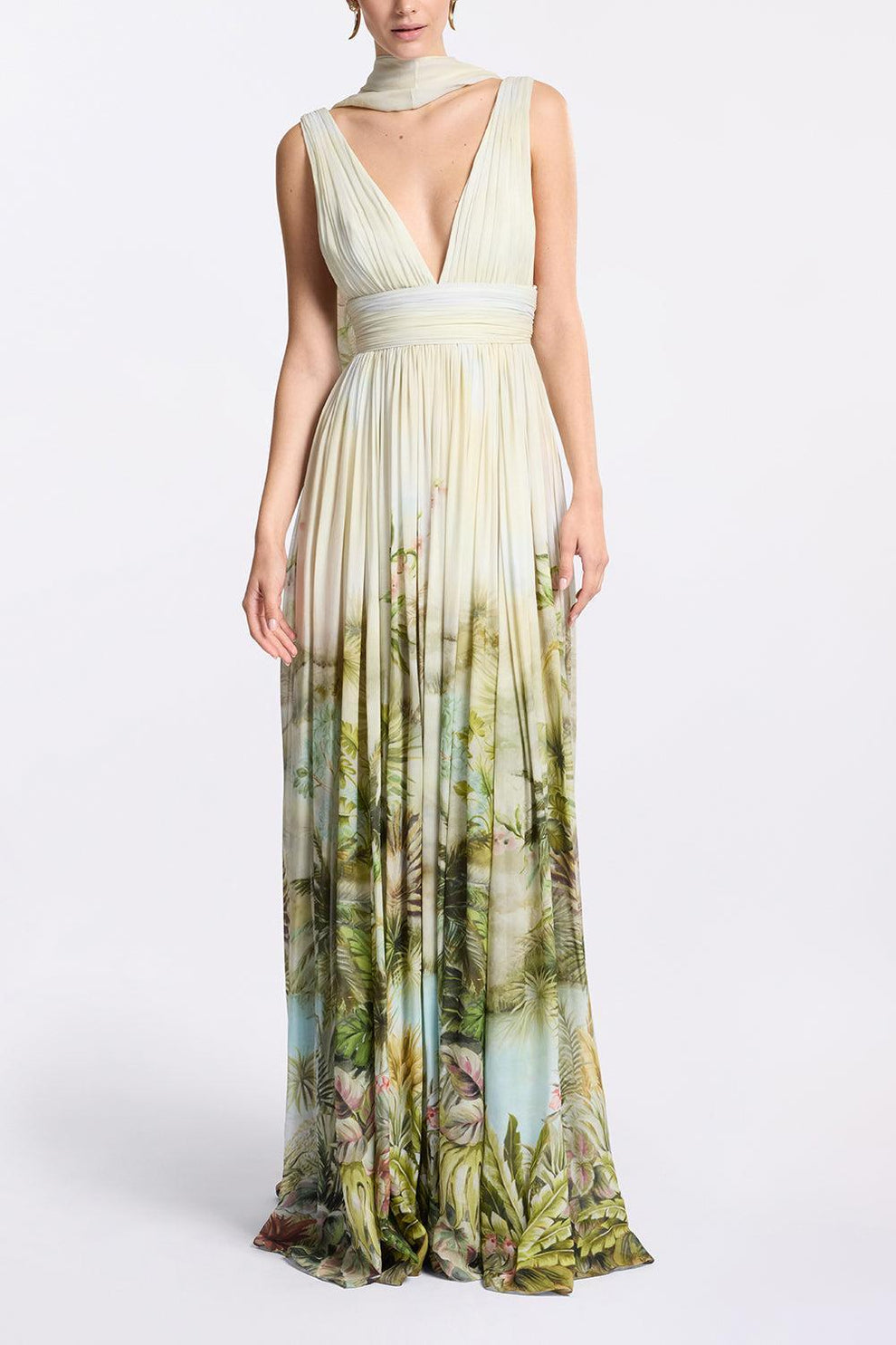 Printed Georgette Long Dress