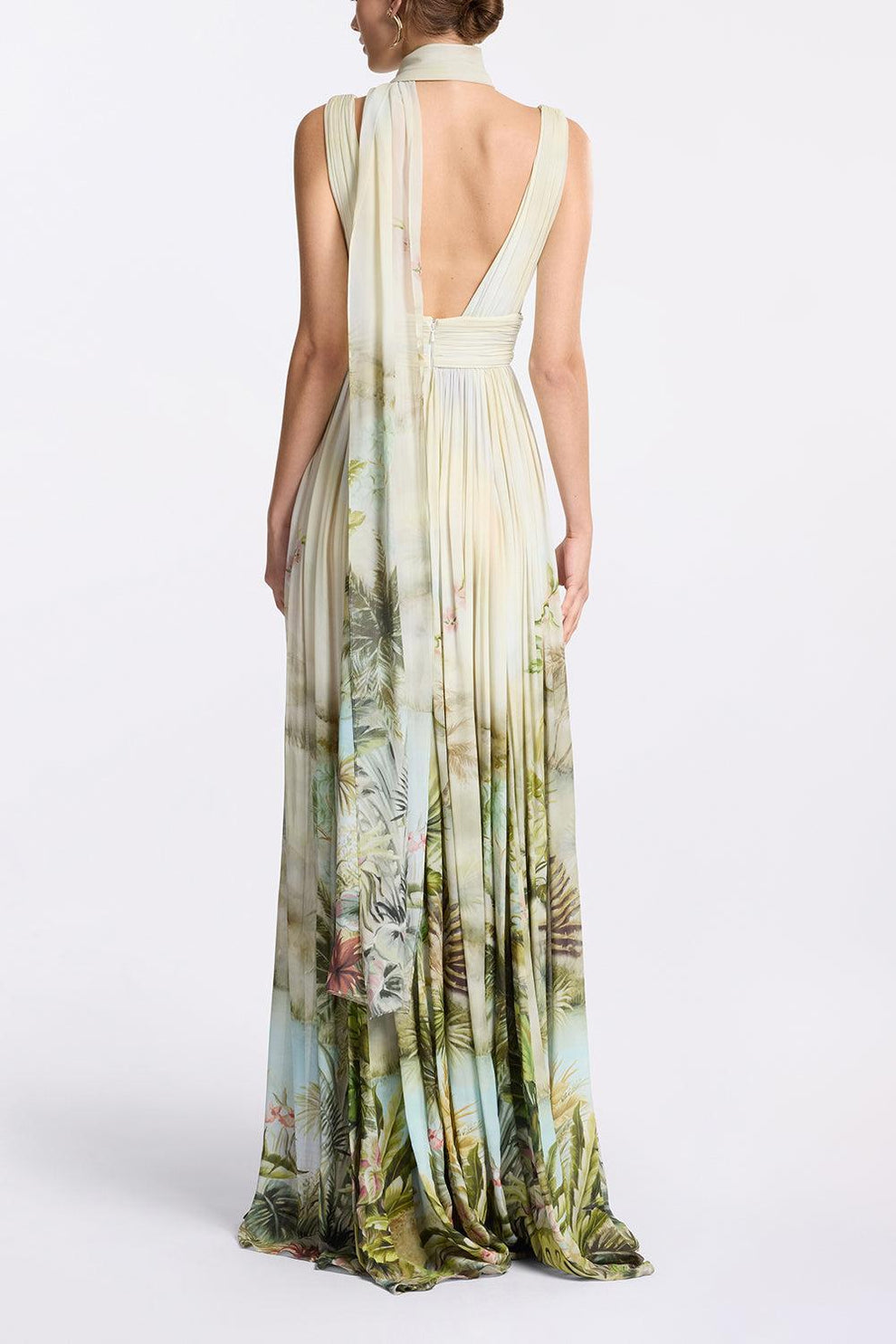 elie saab maxi dress Printed Georgette Long Dress