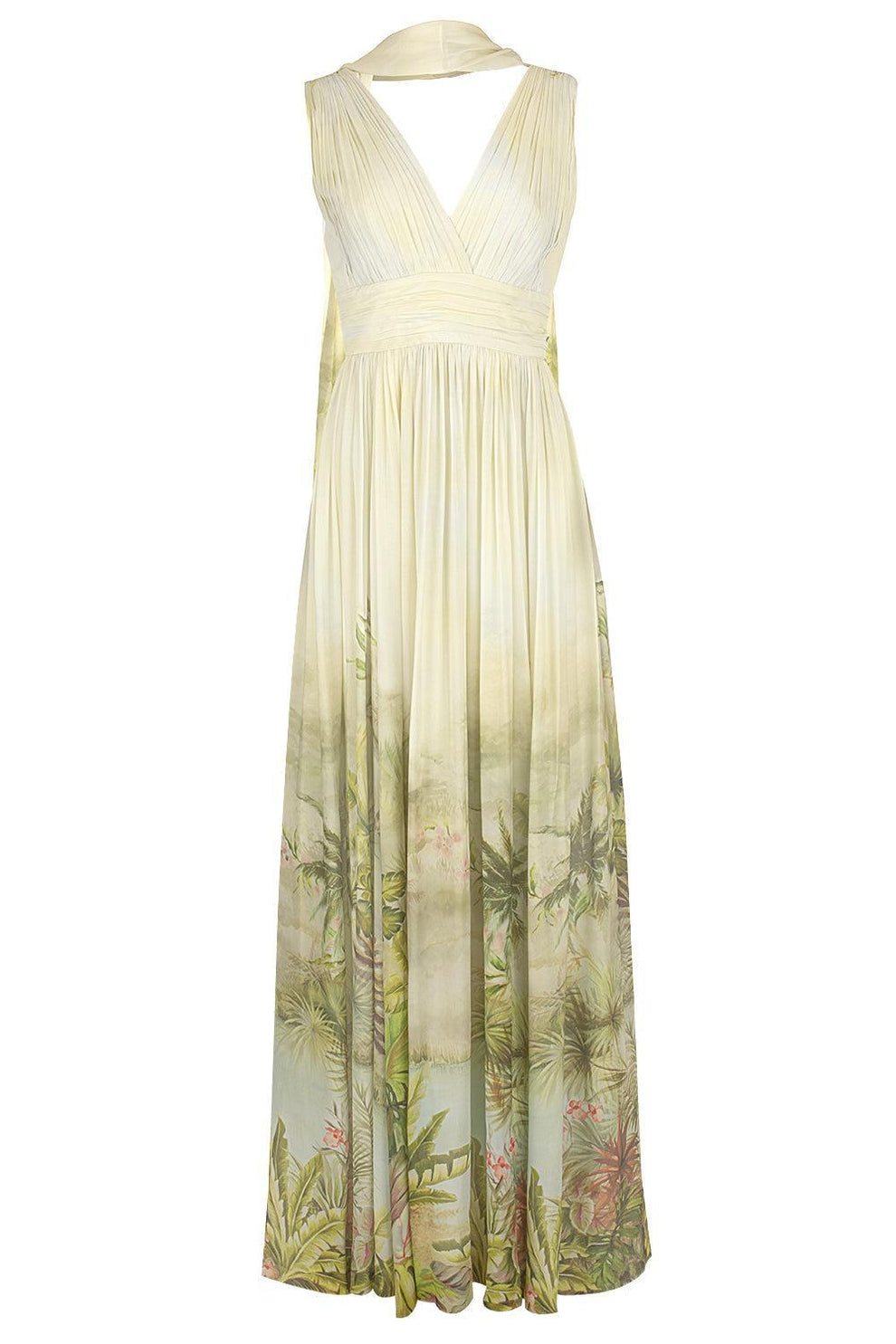 elie saab silk maxi dress Printed Georgette Long Dress
