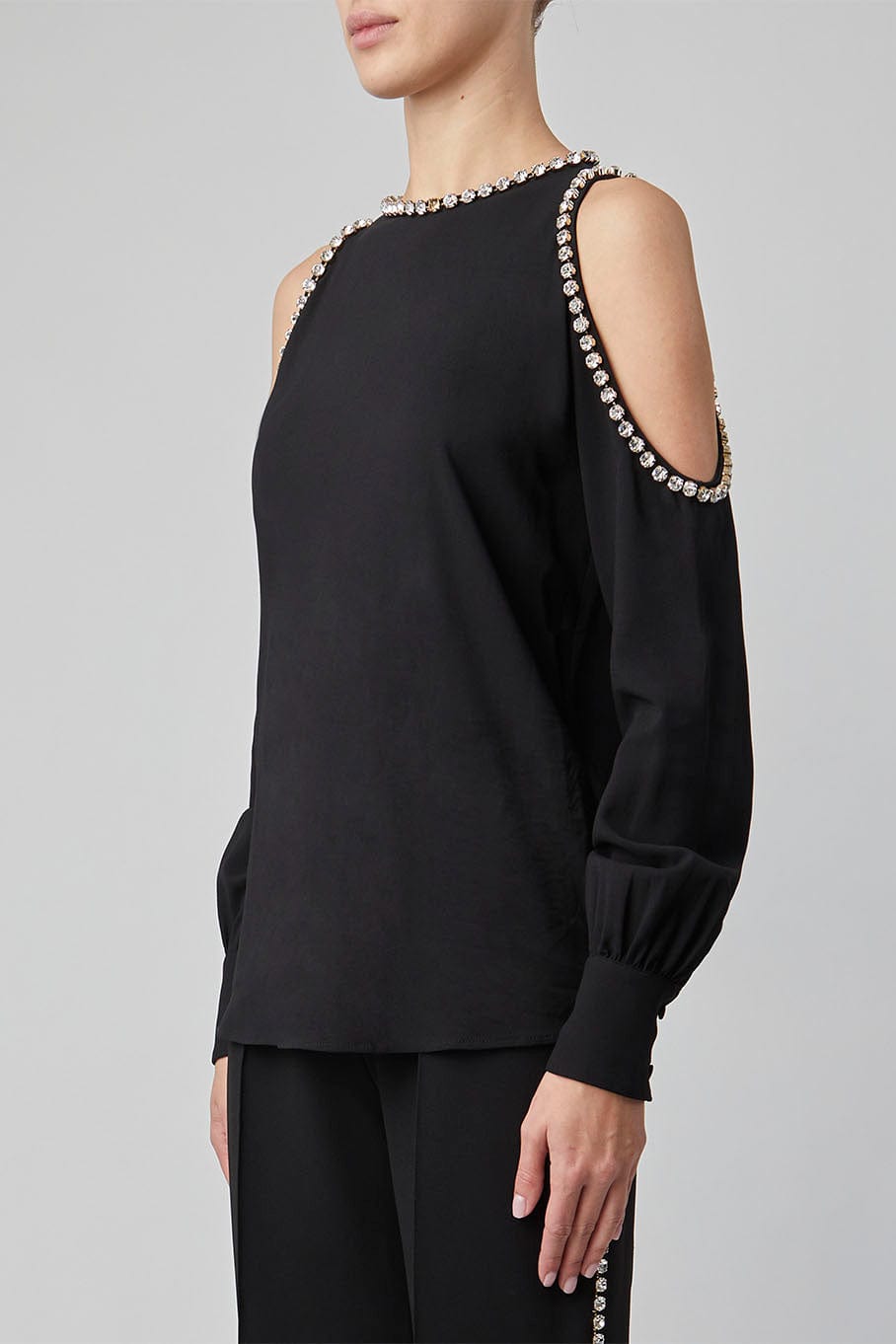 ELIE SAAB-Light Crepe Blouse-