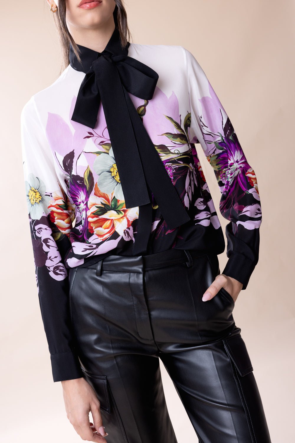 Long Sleeve Floral Shirt CLOTHINGTOPBLOUSE ELIE SAAB   