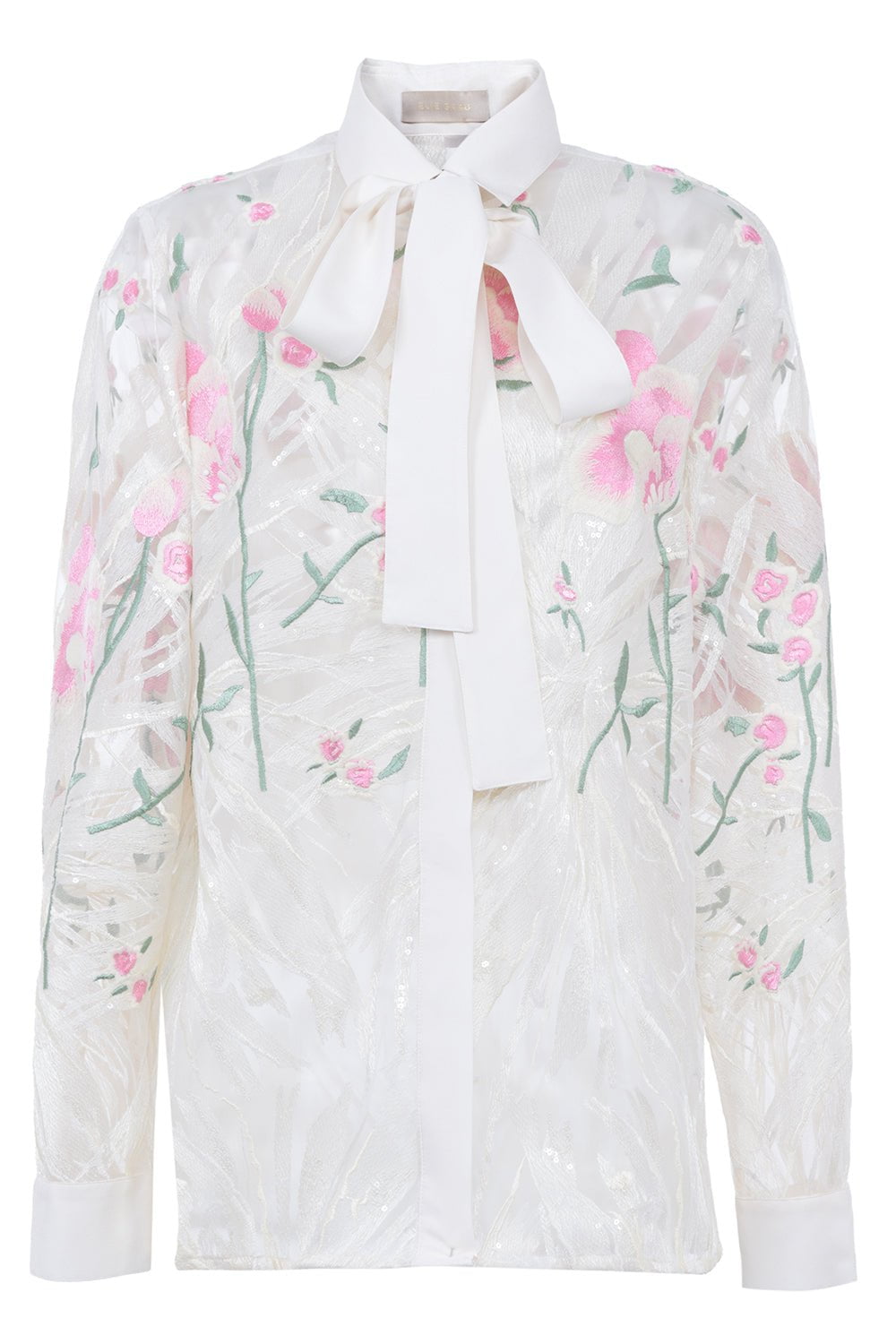 ELIE SAAB-Long Sleeve Embroidered Shirt-