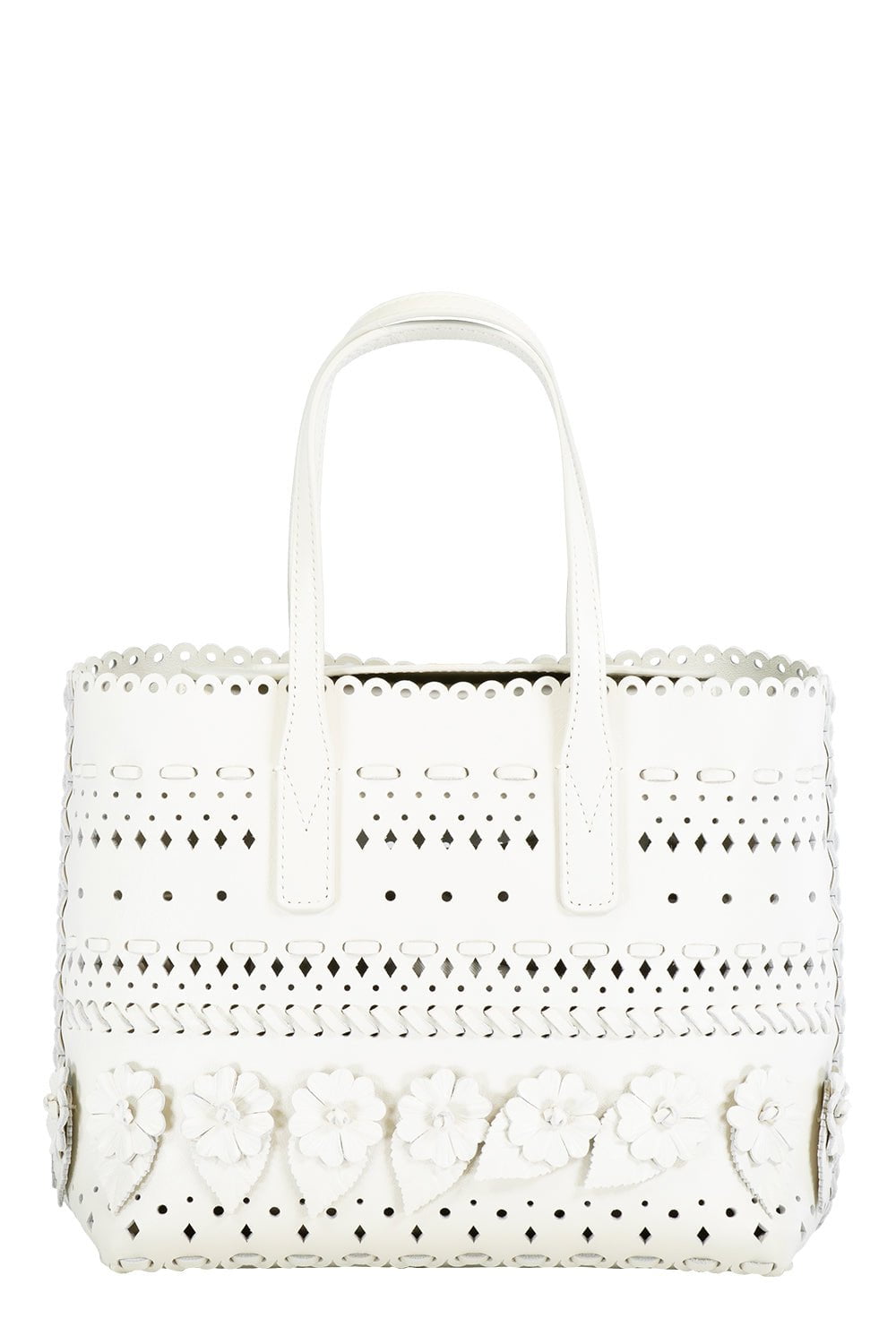 ELIE SAAB-Small Leather Tote- Moon Flower-MOONFLWR