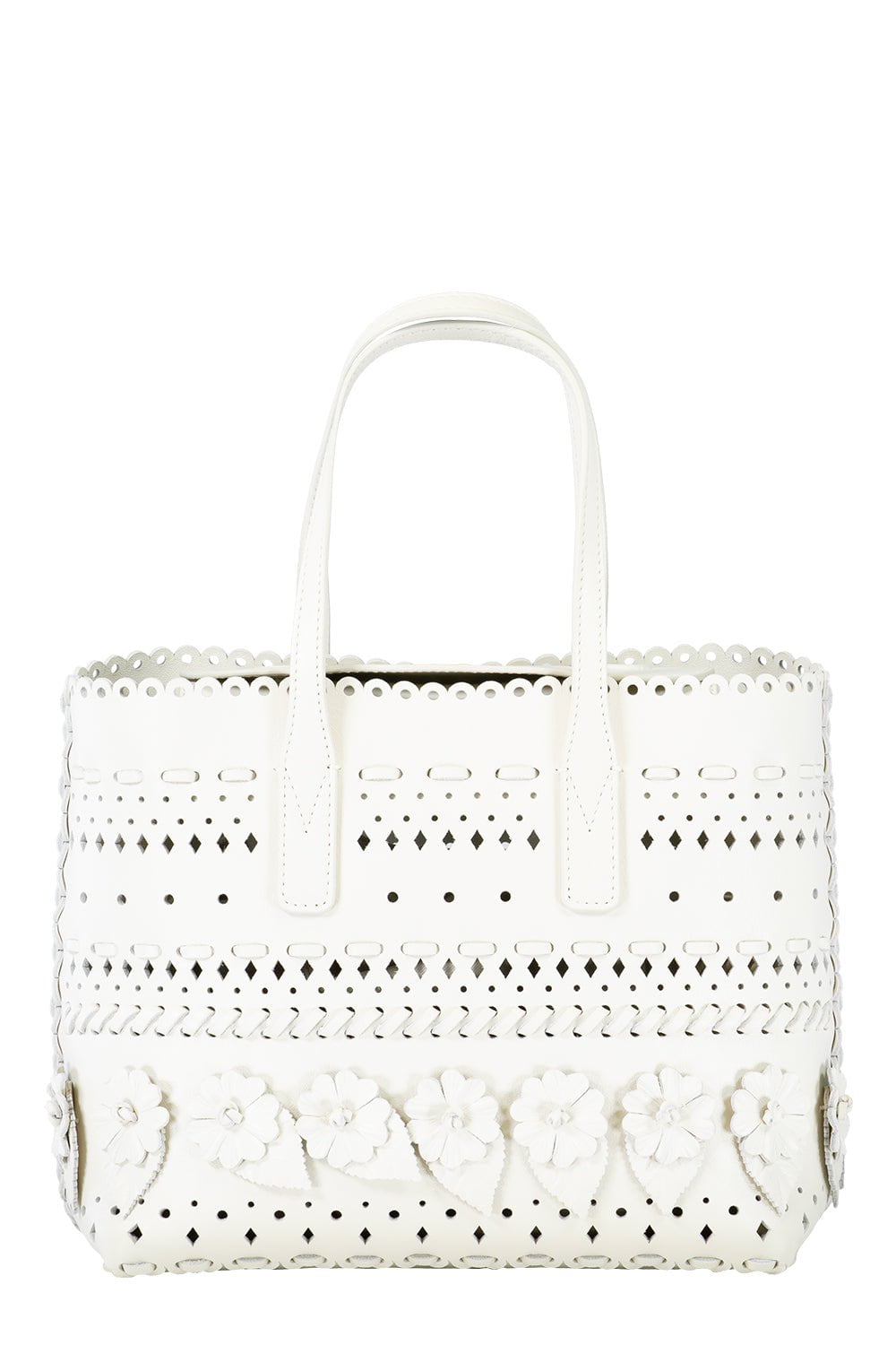 ELIE SAAB-Small Leather Tote- Moon Flower-MOONFLWR
