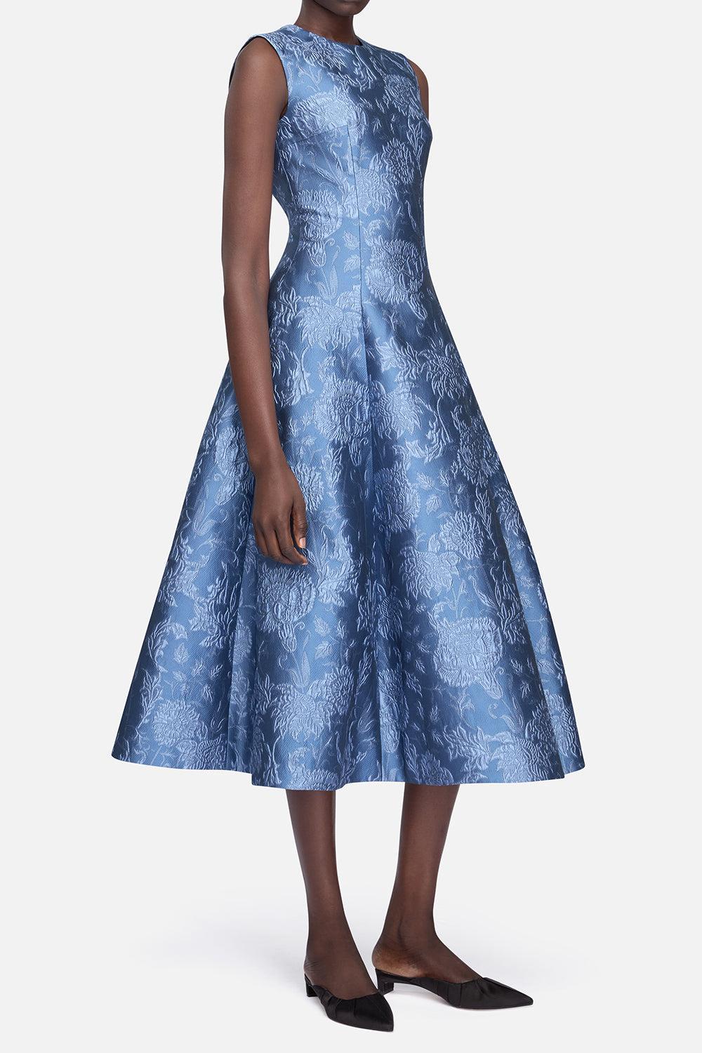 Mara Floral Midi Dress-BLUE-4-CLOTHINGDRESSCOCKTAIL-EMILIA WICKSTEAD