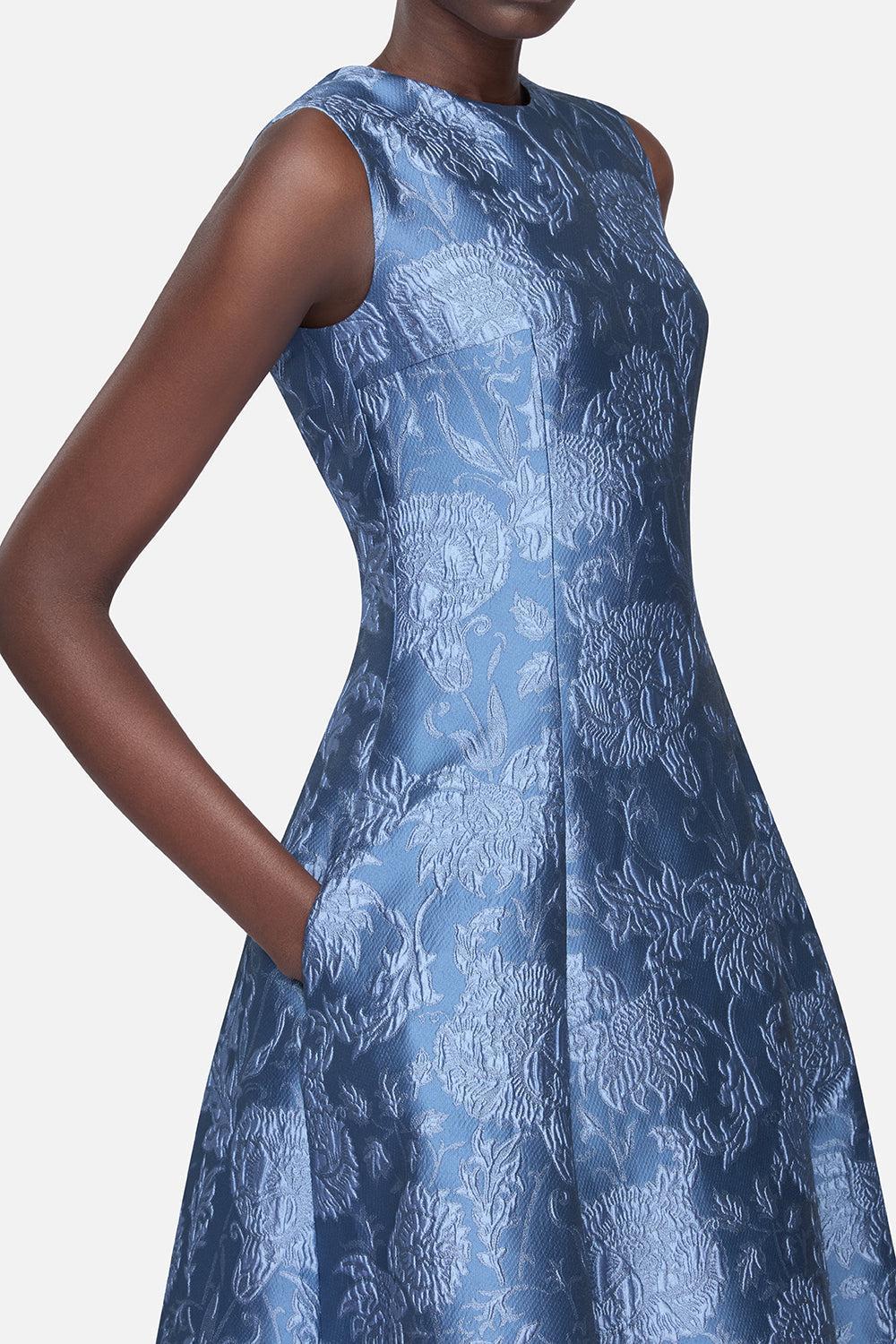 Mara Floral Midi Dress-BLUE-4-CLOTHINGDRESSCOCKTAIL-EMILIA WICKSTEAD