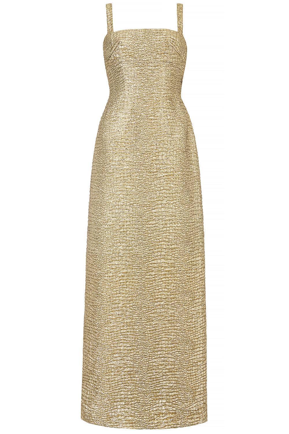Micheline Dress-GOLD-2-CLOTHINGDRESSGOWN-EMILIA WICKSTEAD