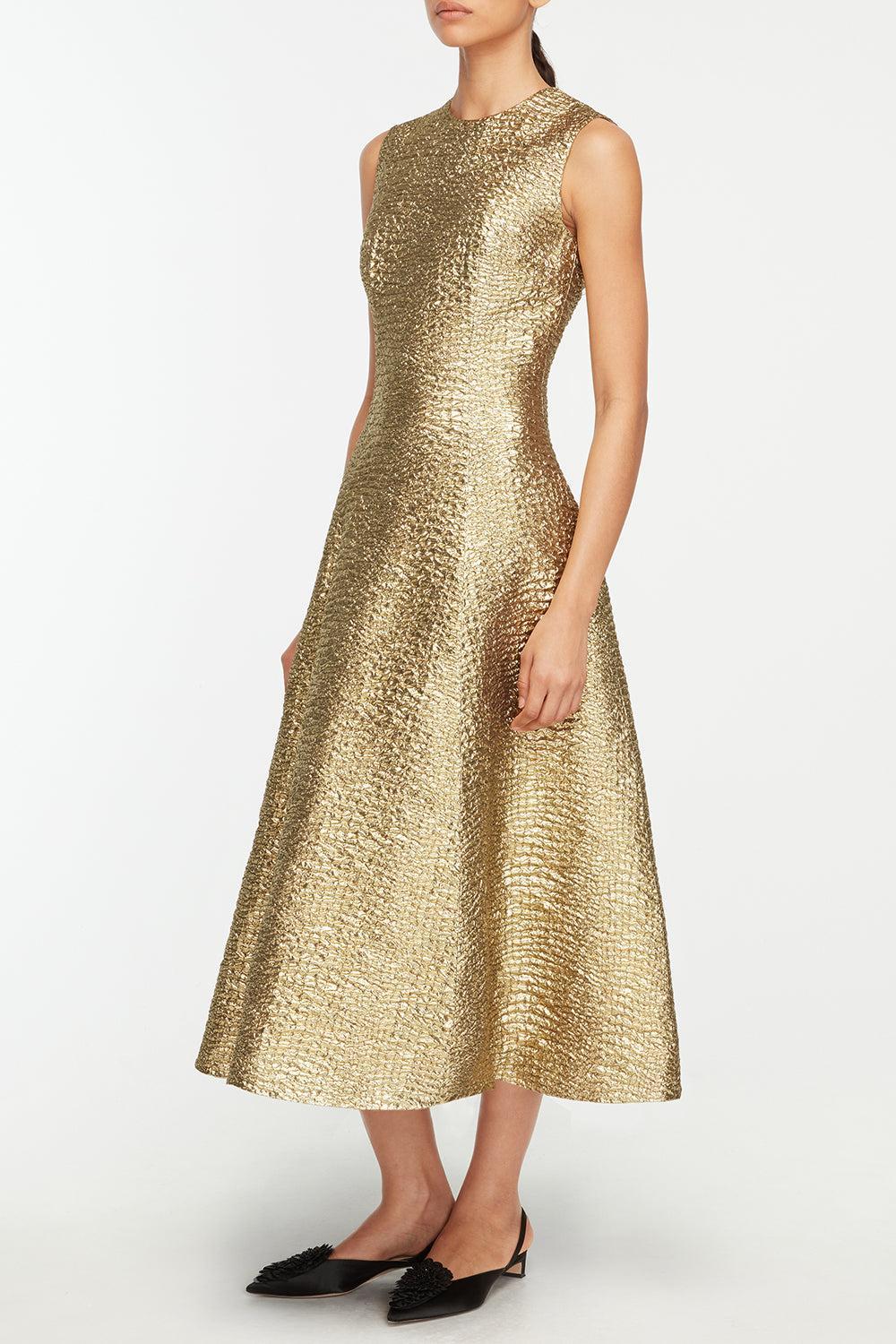 Mara Dress-GOLD-4-CLOTHINGDRESSGOWN-EMILIA WICKSTEAD