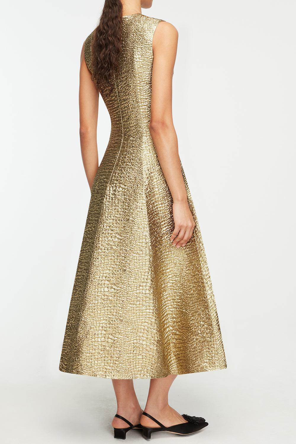 Mara Dress-GOLD-4-CLOTHINGDRESSGOWN-EMILIA WICKSTEAD