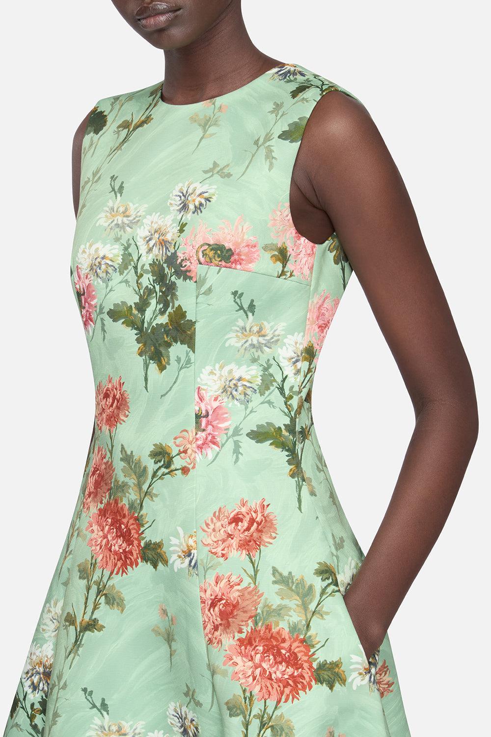 Nodin Floral Maxi Dress-GREEN-4-CLOTHINGDRESSGOWN-EMILIA WICKSTEAD