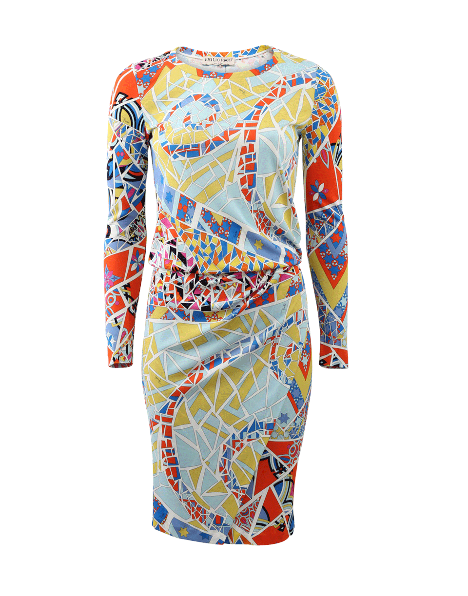 EMILIO PUCCI-Mosaico Print Dress-