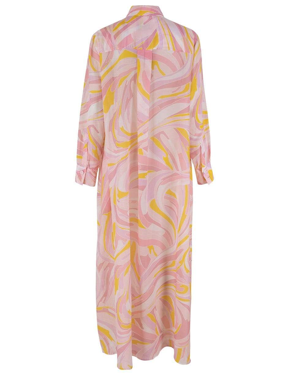 EMILIO PUCCI-Vetrate Print Maxi Shirt Dress-