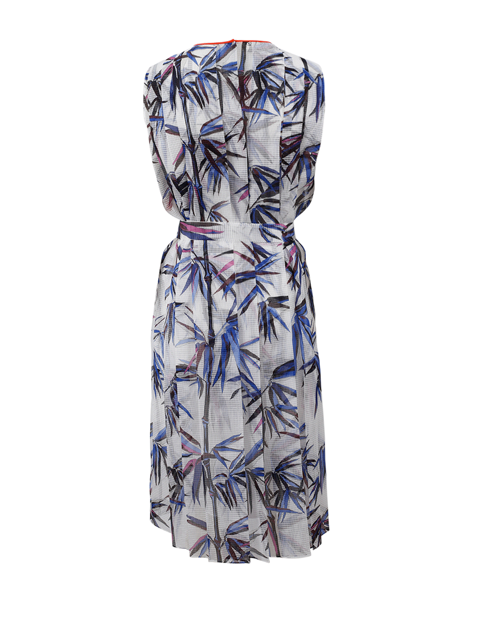 EMILIO PUCCI-Ribbed Organza Dress-COBALT