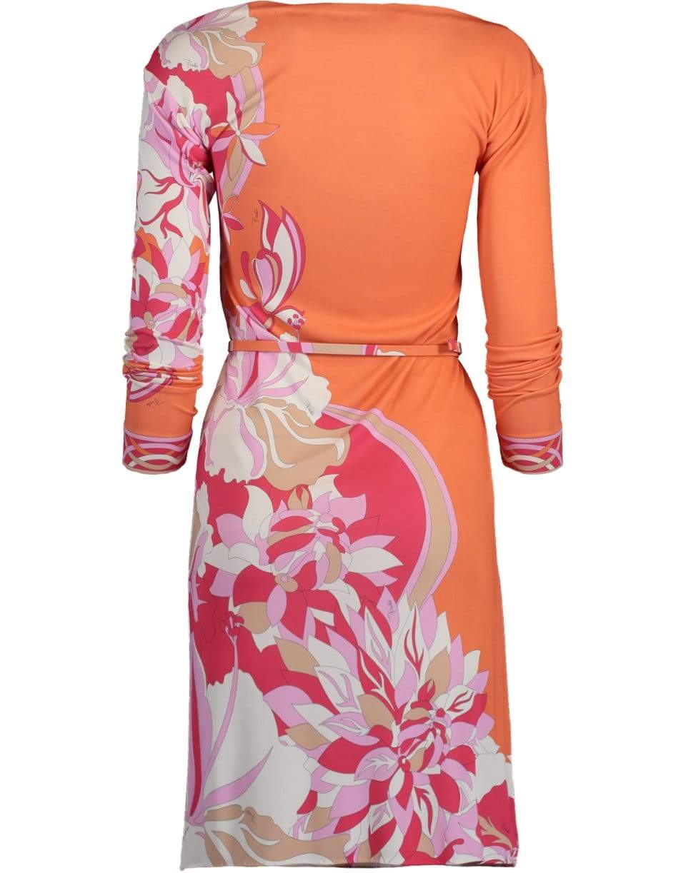 EMILIO PUCCI-Vahne Print Boatneck Dress-