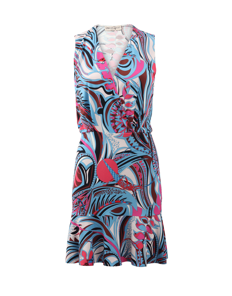 EMILIO PUCCI-Drape Front Flounce Dress-