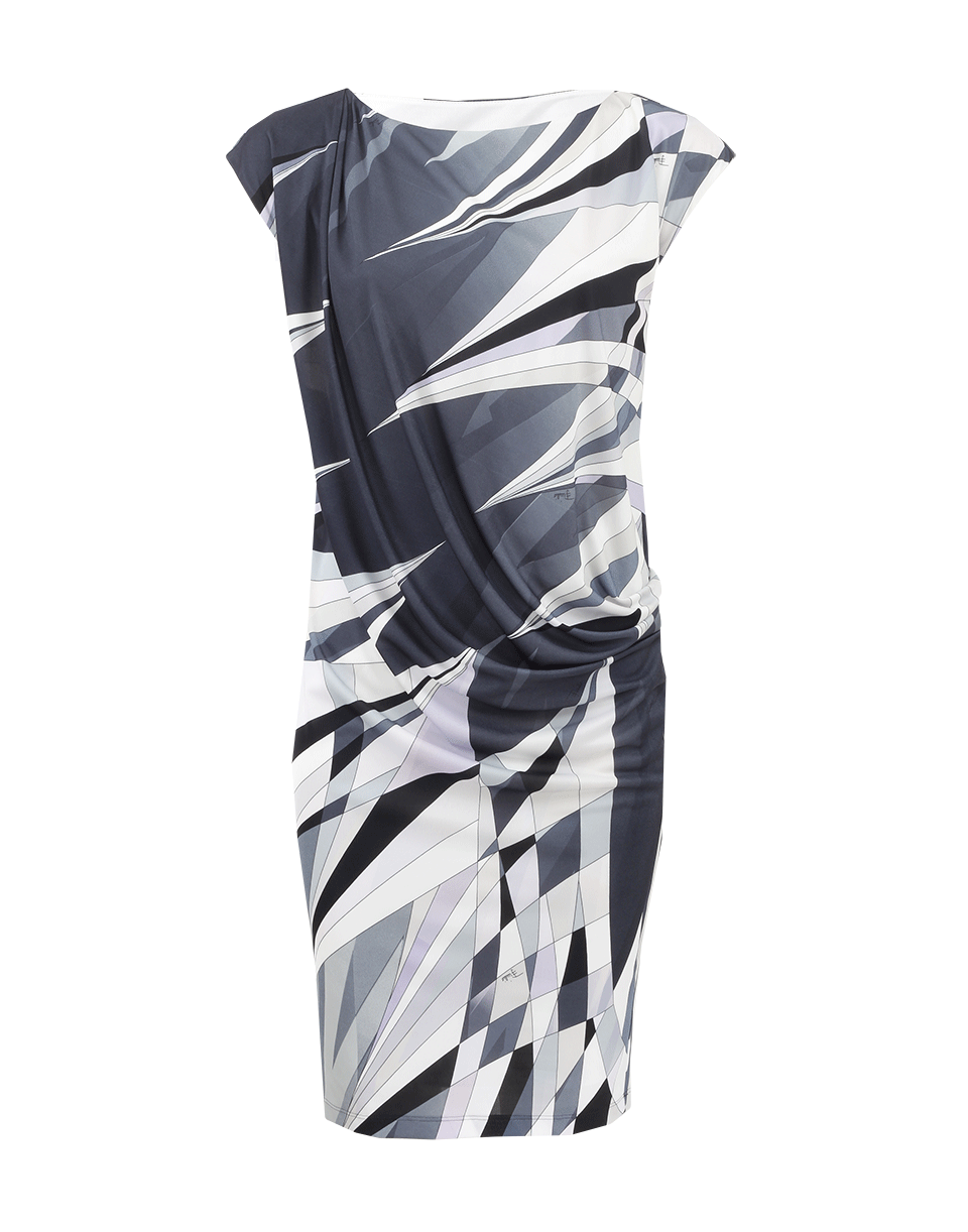 EMILIO PUCCI-Side Ruched Printed Dress-