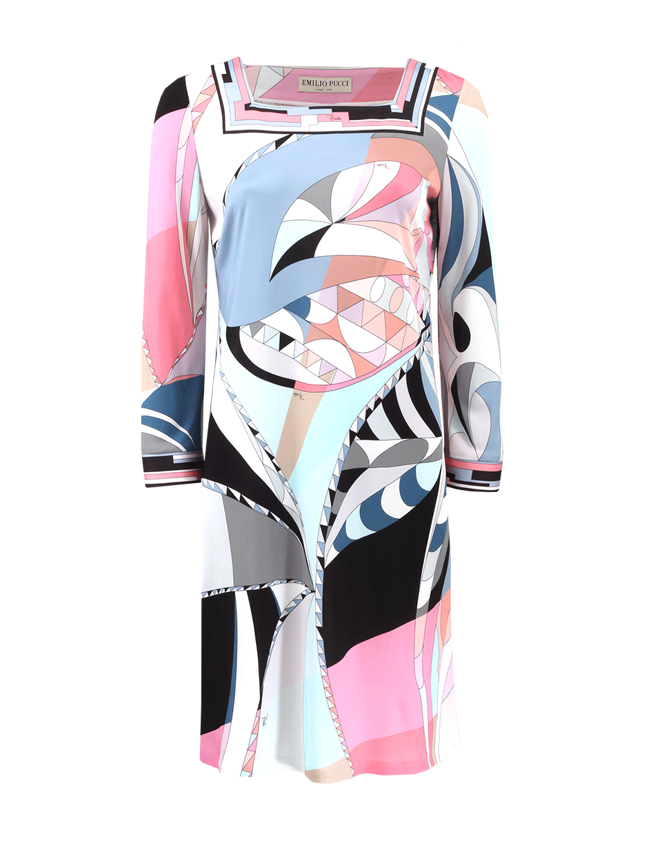 EMILIO PUCCI-Square Neck Printed Dress-