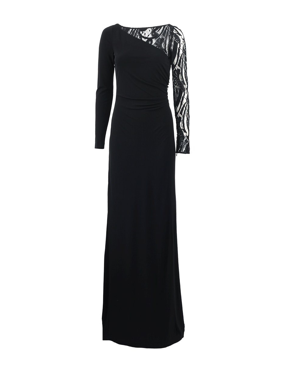 EMILIO PUCCI-Bracelet Sleeve Gown With Lace Arm-BLACK
