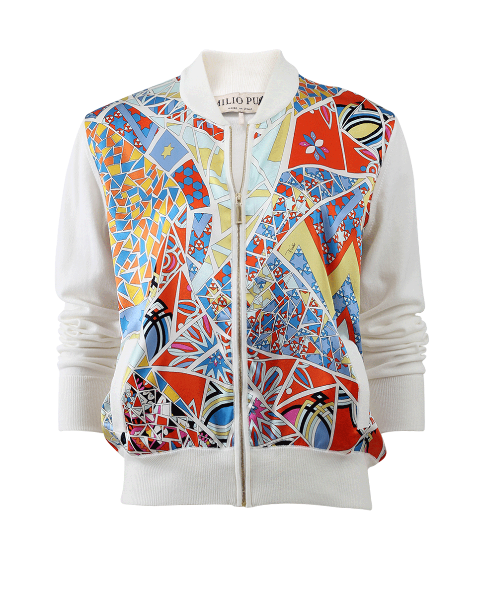 EMILIO PUCCI-Silk Front Bomber-