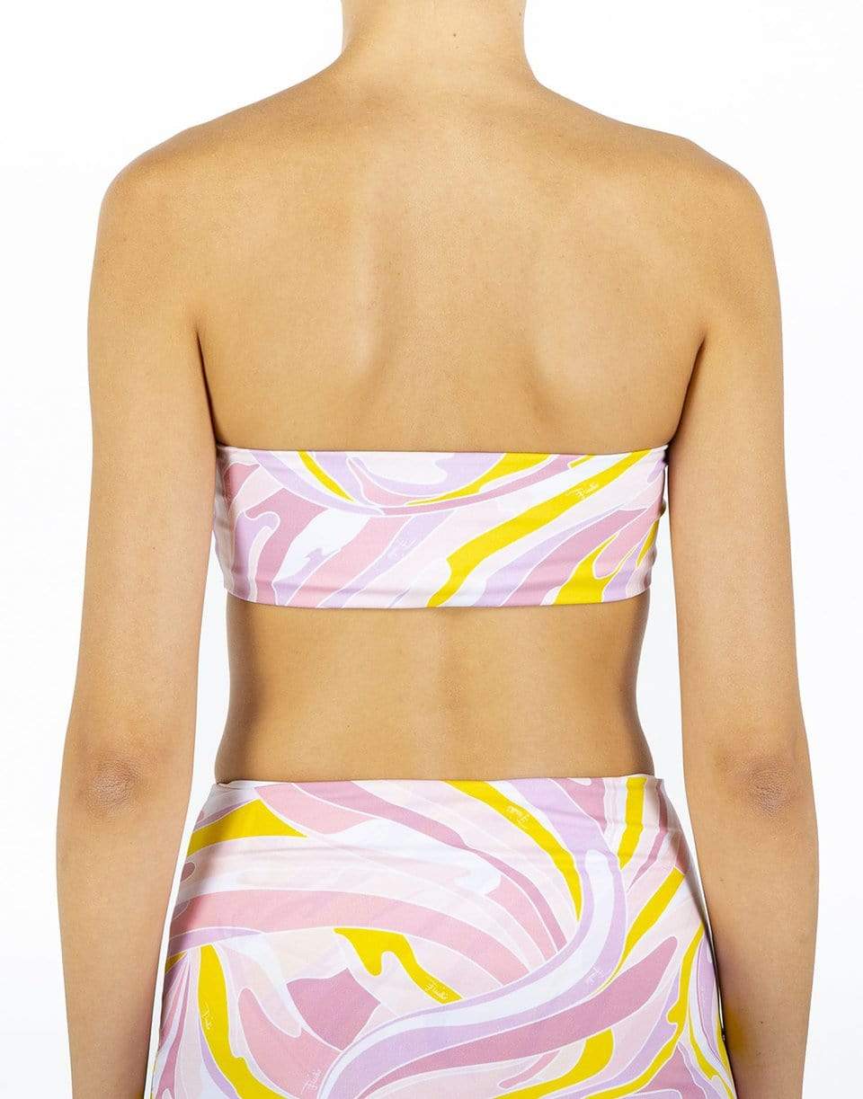 EMILIO PUCCI-Vetrate Print Bandeau Bikini Top-