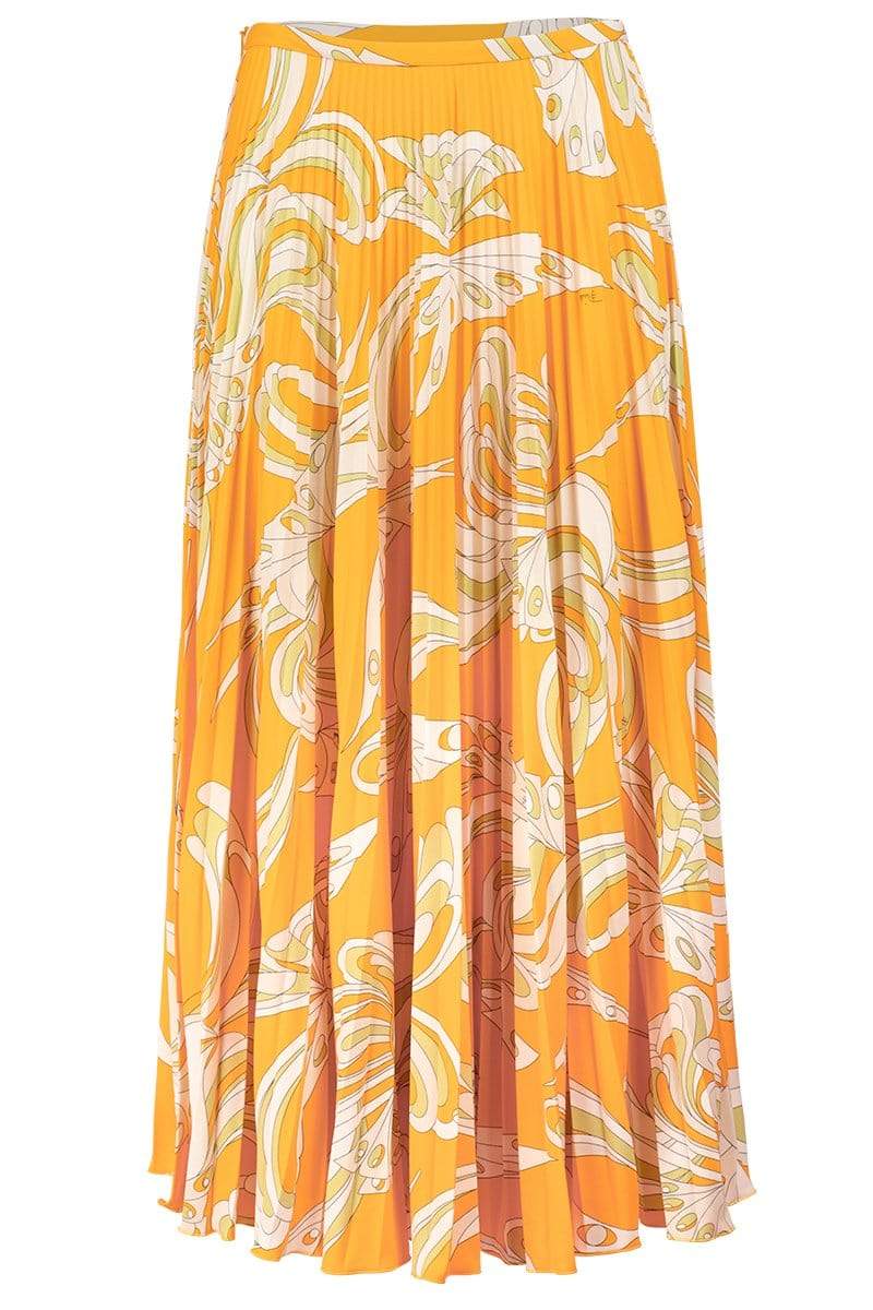 EMILIO PUCCI-Plisse Side Zip Midi Skirt-