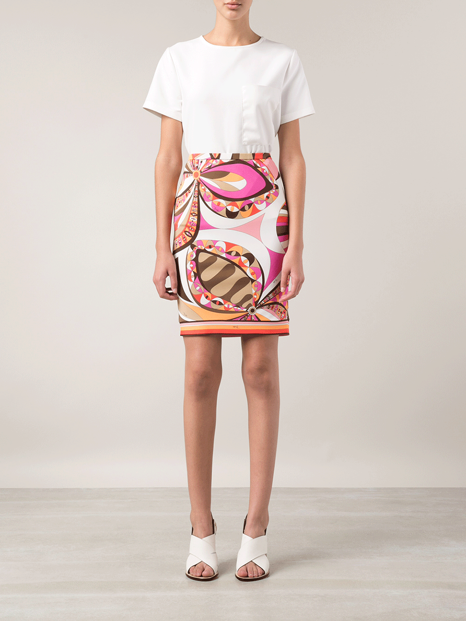 EMILIO PUCCI-Pull-On Pencil Skirt-