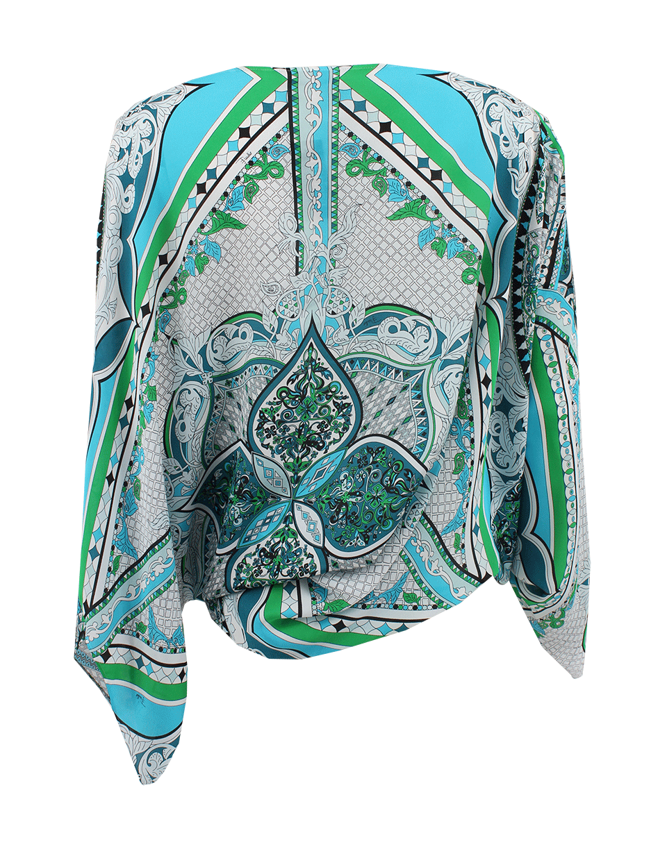 EMILIO PUCCI-Wheel Print Poncho Top-