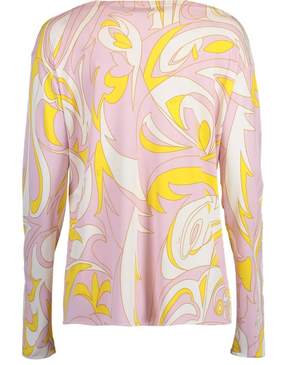 EMILIO PUCCI-Long Sleeve Print Blouse-