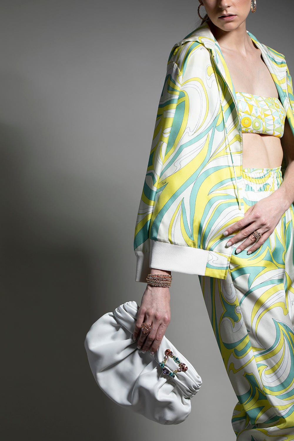 EMILIO PUCCI-Long Sleeve Hooded Top-
