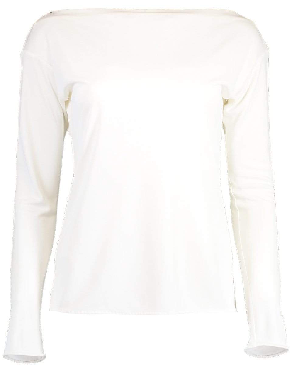 EMILIO PUCCI-White Long Sleeve Blouse-