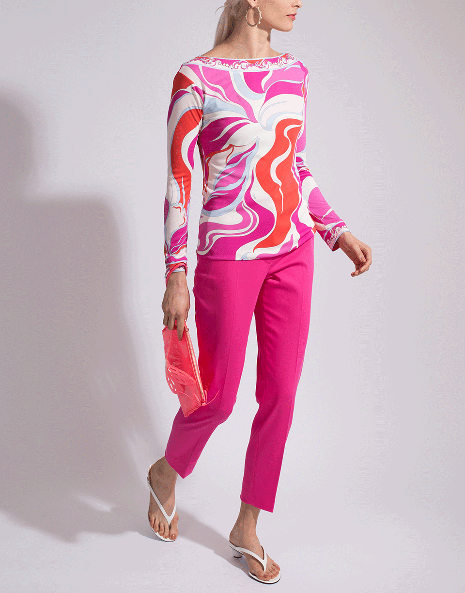 EMILIO PUCCI-Riviera Bateau Neck Top-