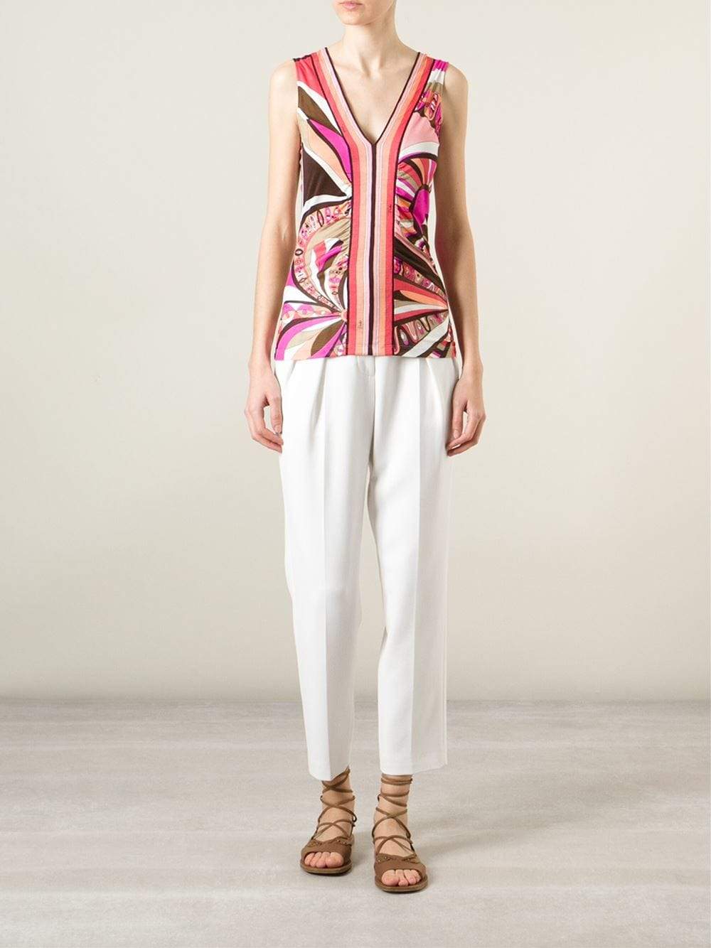 EMILIO PUCCI-Ruched Front Tank-