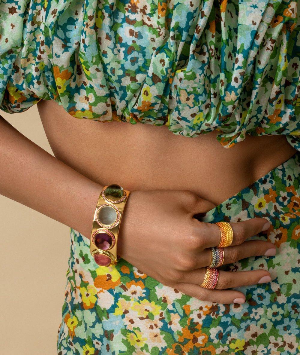EMILY P WHEELER-Colorstory Cuff Bracelet-YELLOW GOLD