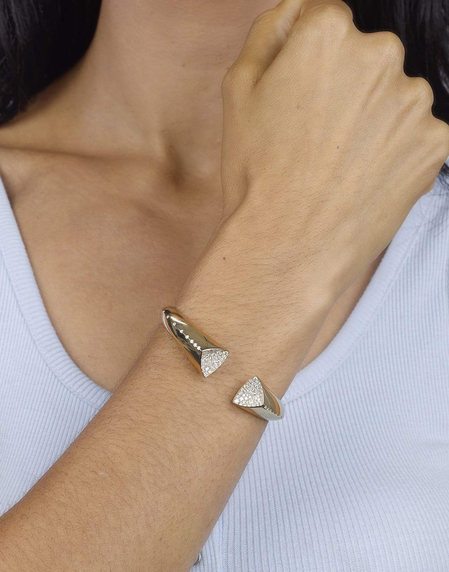 EMILY P WHEELER-Diamond Geode Cuff-YELLOW GOLD