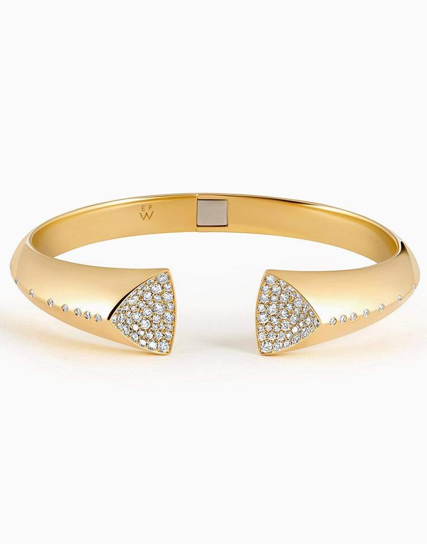 EMILY P WHEELER-Diamond Geode Cuff-YELLOW GOLD