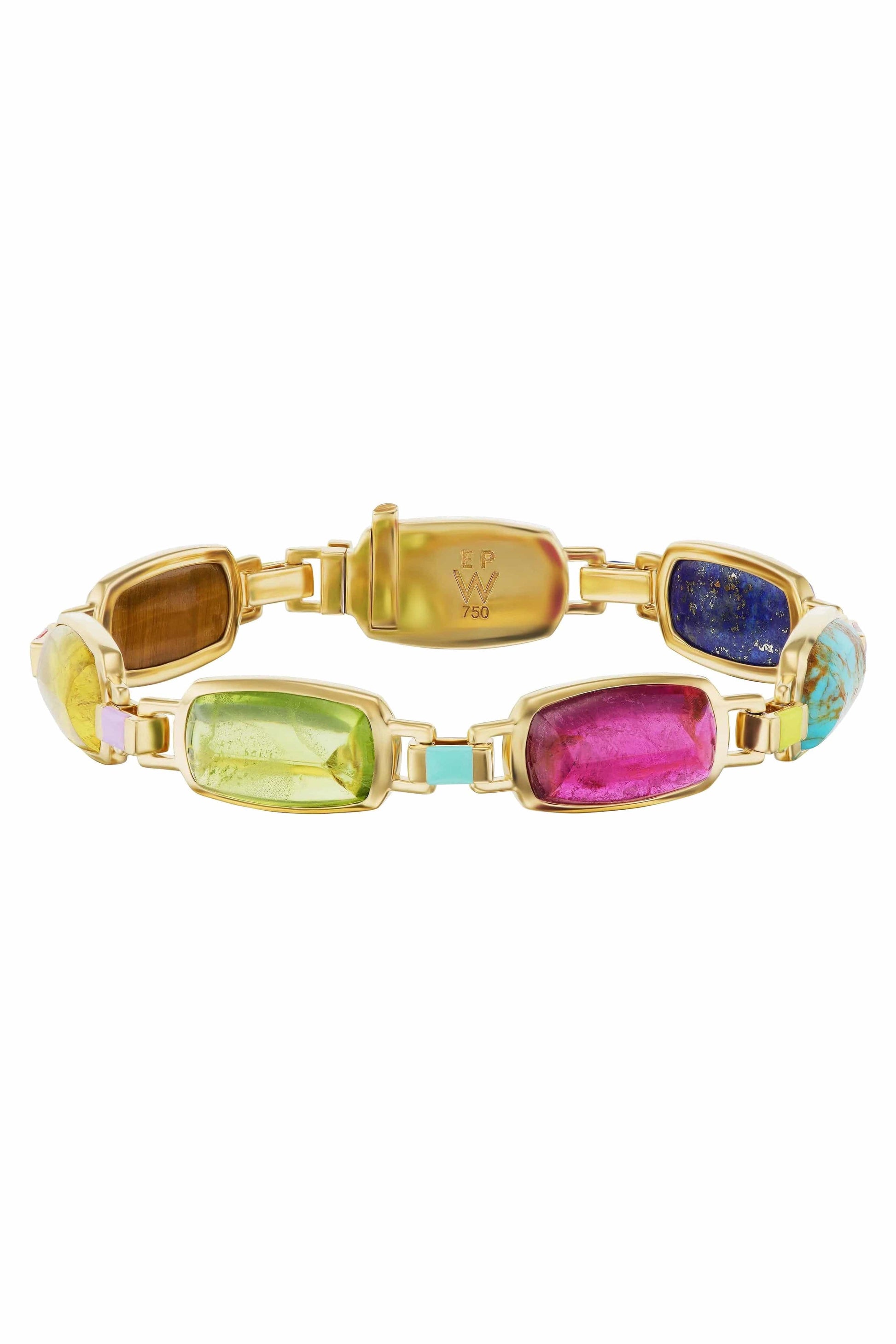 EMILY P WHEELER-Multi Gem Colorblock Bracelet-YELLOW GOLD