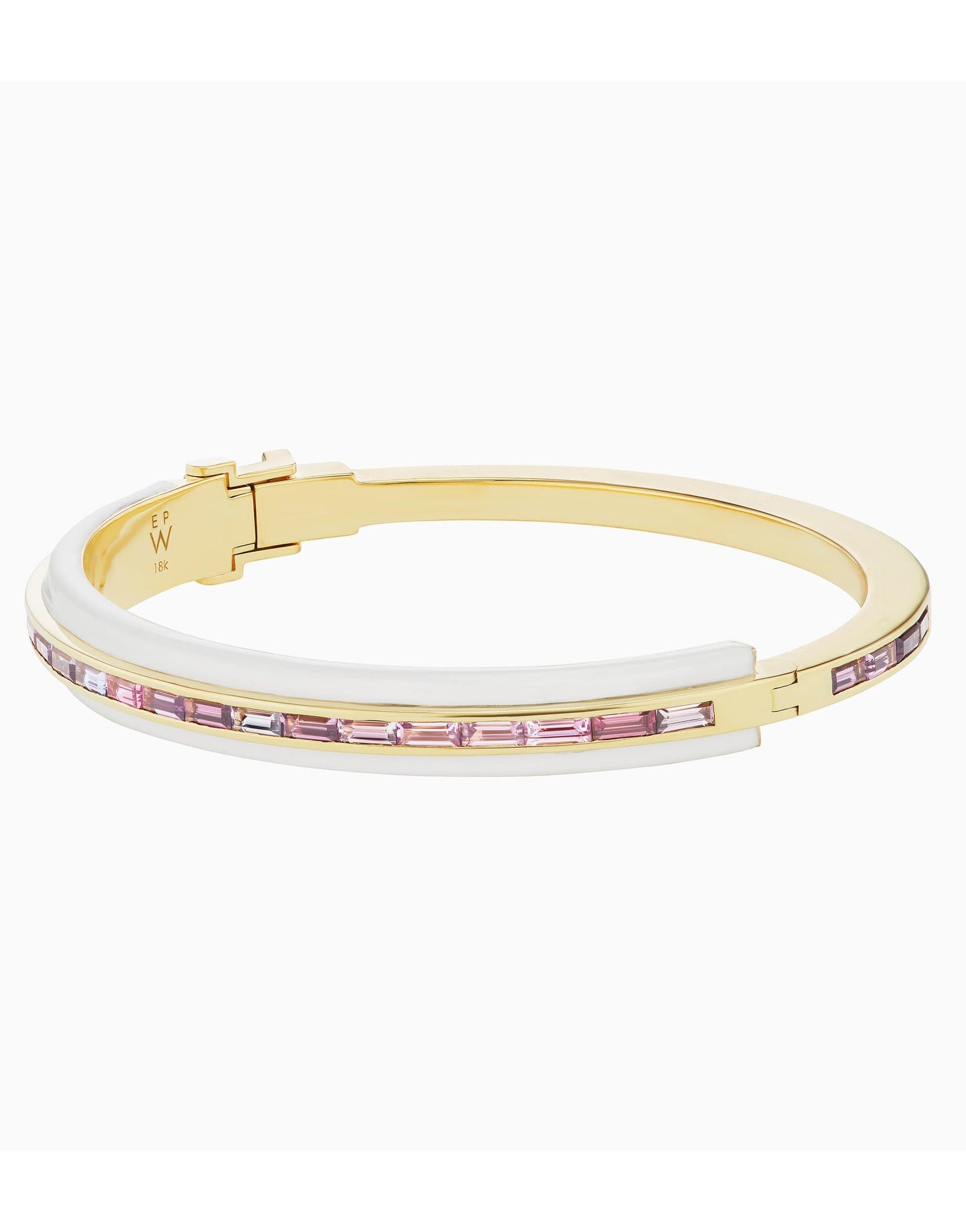 EMILY P WHEELER-White Enamel Tiered Bracelet-YELLOW GOLD