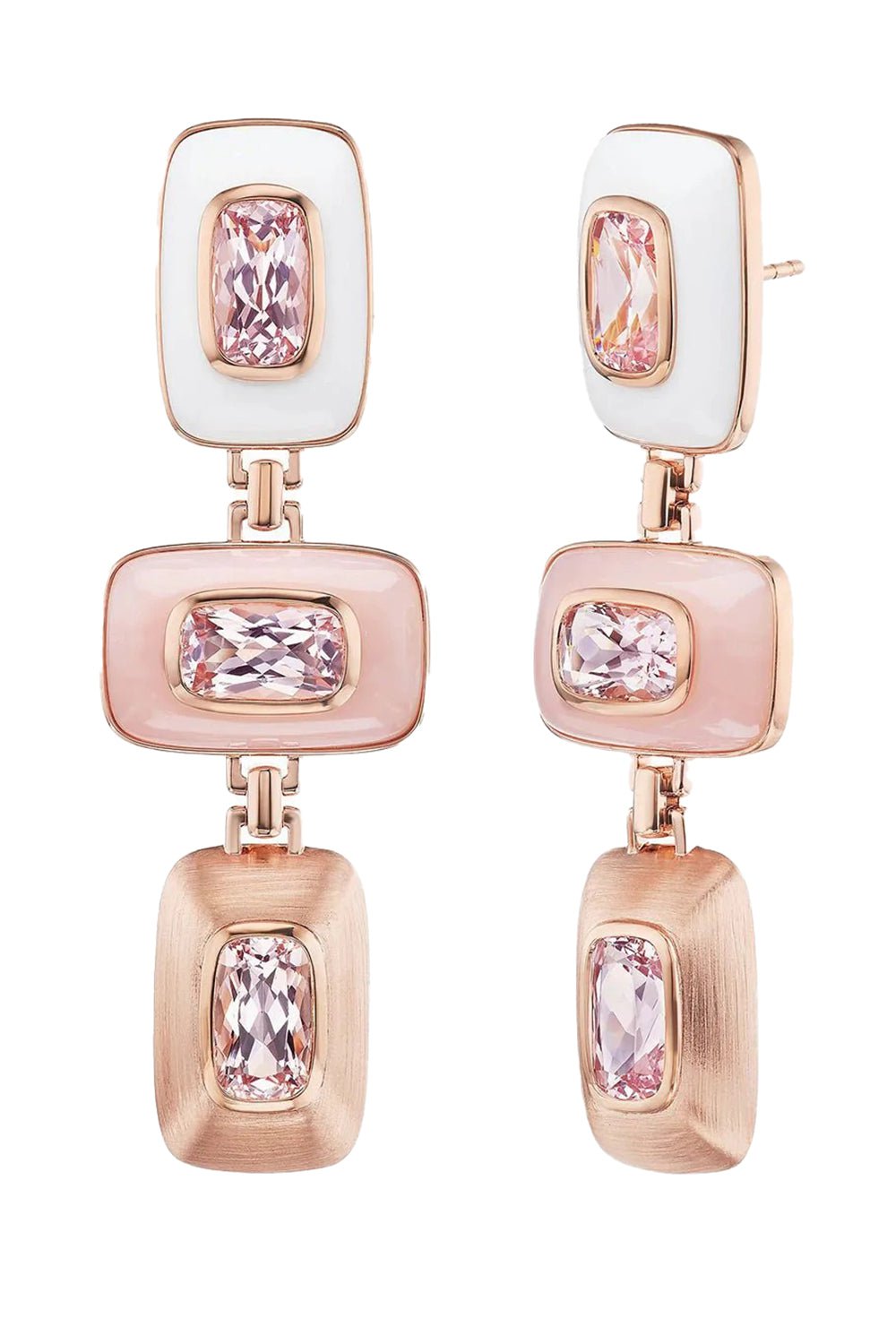EMILY P WHEELER-Patchwork Earrings-ROSE GOLD