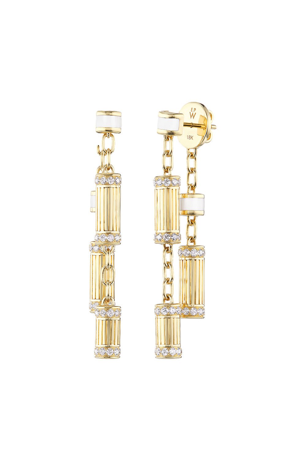 EMILY P WHEELER-Groove Earrings-YELLOW GOLD