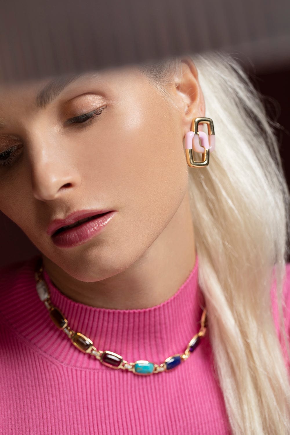 EMILY P WHEELER-Peggy Pink Opal Stud Earrings-YELLOW GOLD