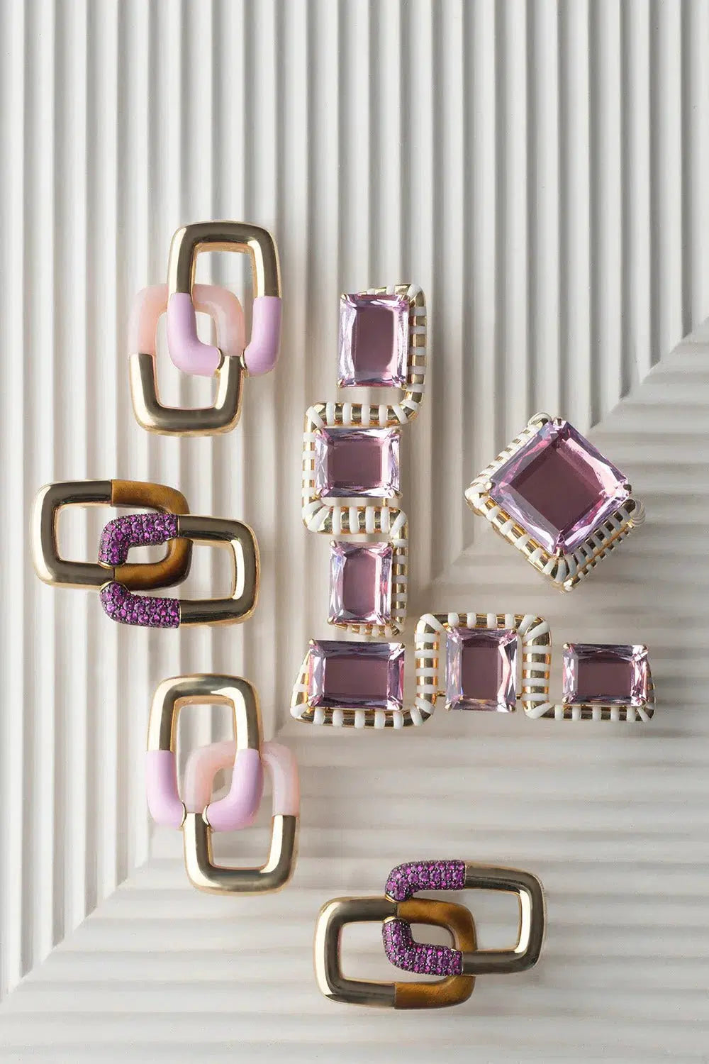 EMILY P WHEELER-Peggy Pink Opal Stud Earrings-YELLOW GOLD
