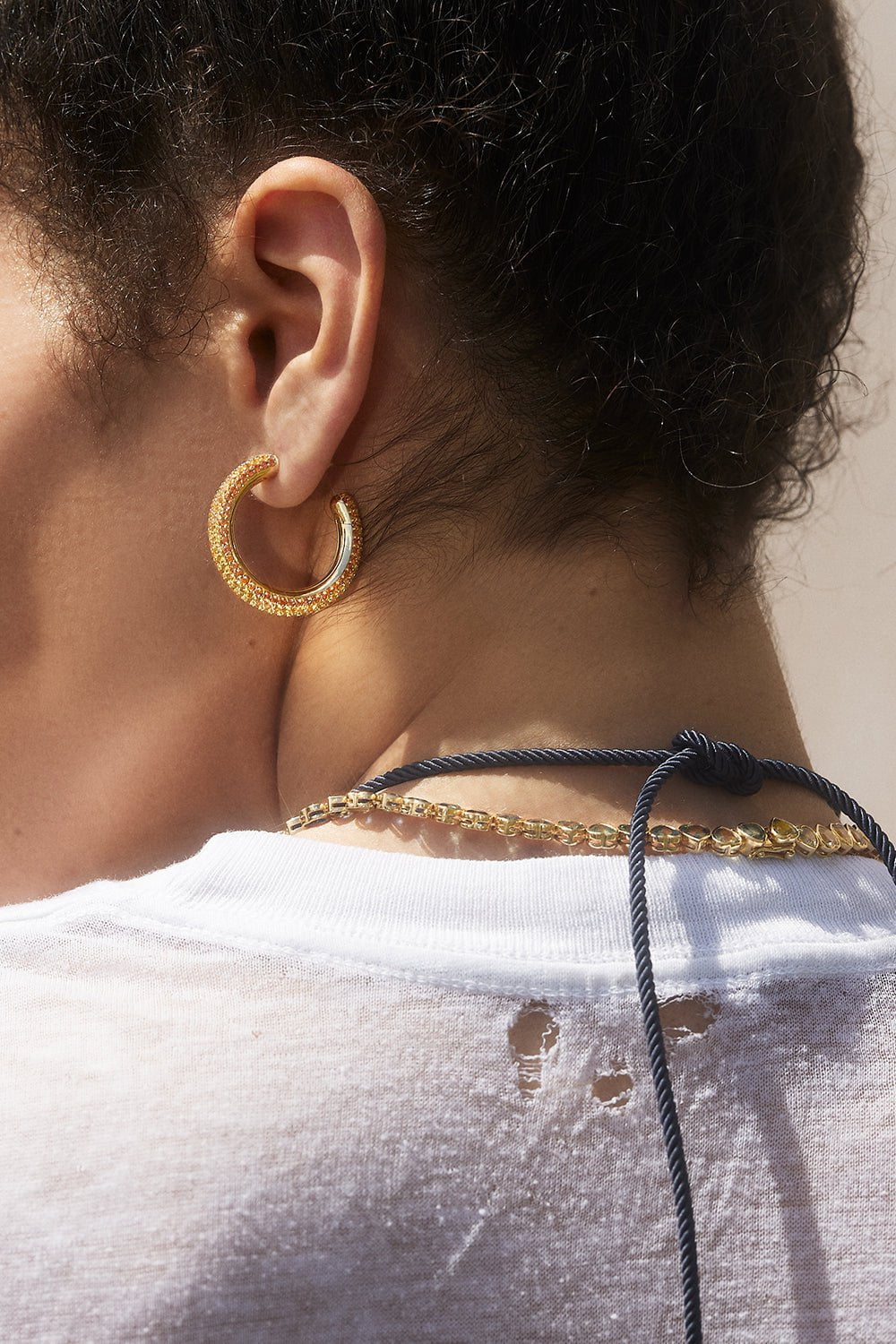 EMILY P WHEELER-Puffy Hoop Earrings-YELLOW GOLD
