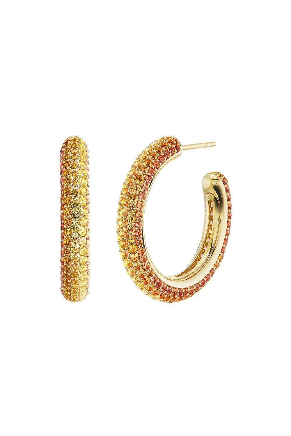 EMILY P WHEELER-Puffy Hoop Earrings-YELLOW GOLD