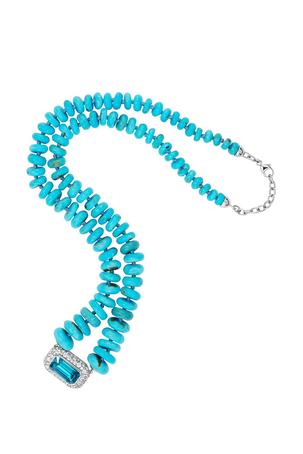 EMILY P WHEELER-Arizona Turquoise Necklace-WHTGLD